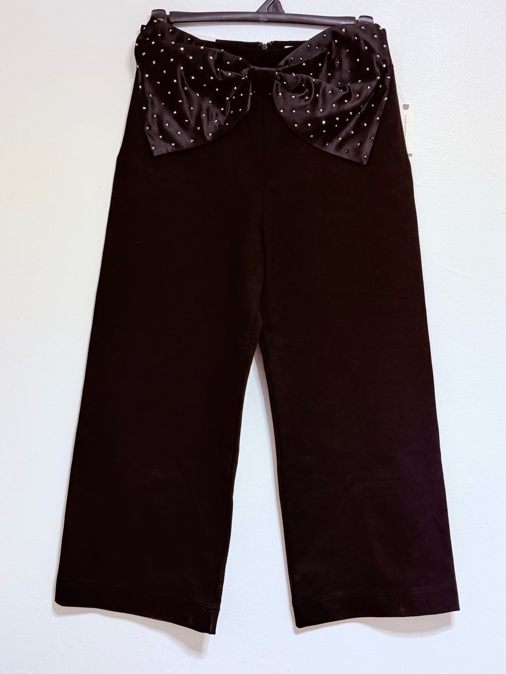 Anthropologie The Colette Crop Bow-Waist Sparkle Pants by Maeve Size 31 NWT
